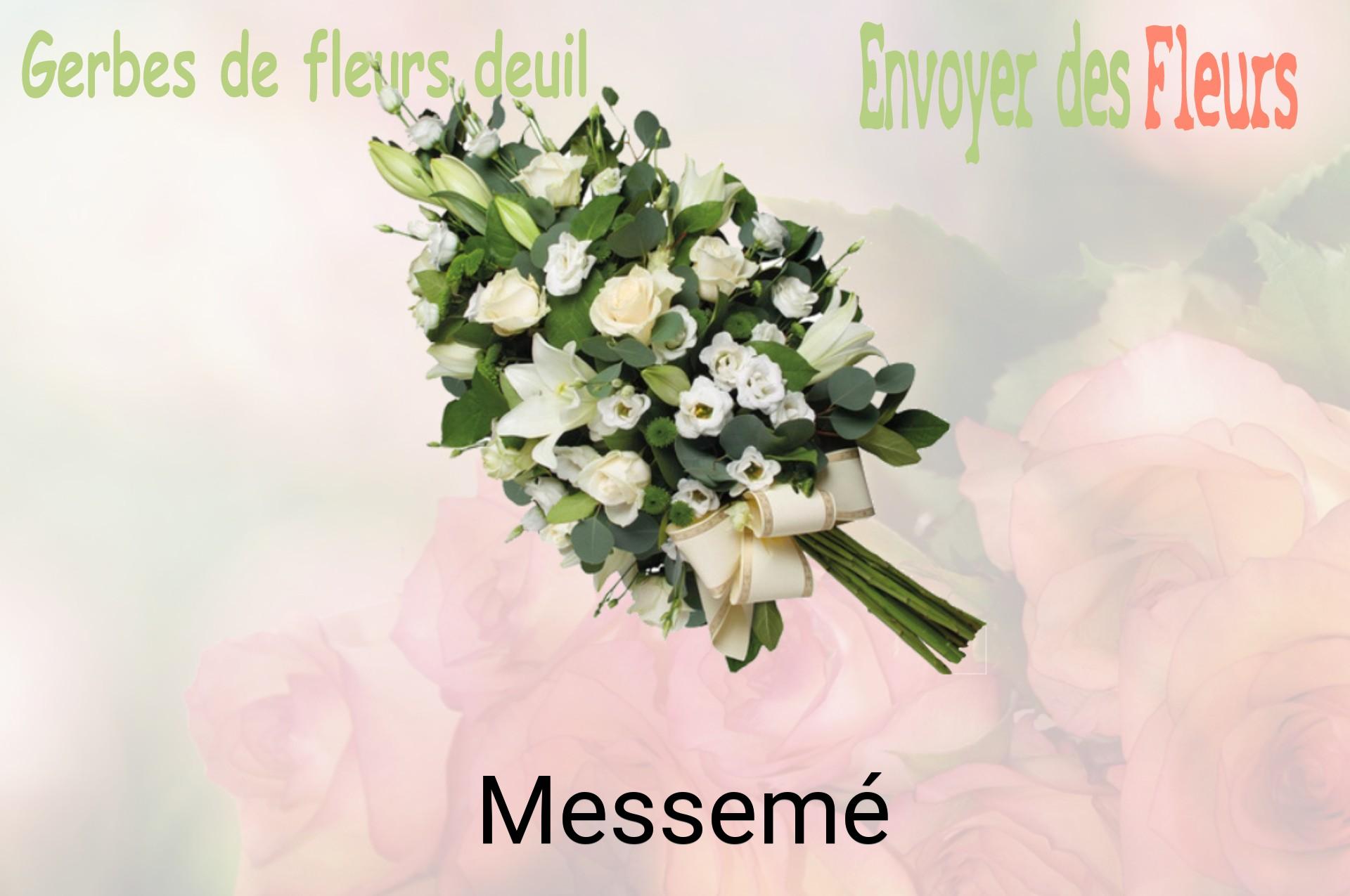 Gerbe de fleurs de deuil livrée à Messemé